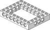 White Technic Brick 6 x 8 with Open Center 4 x 6