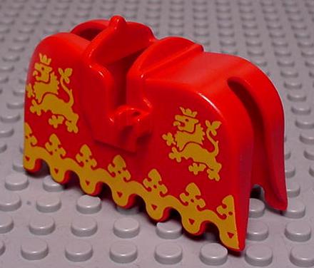 Lego 2490px3 Minifig Zubehör Pferdedecke mit Löwen Horse Barding 