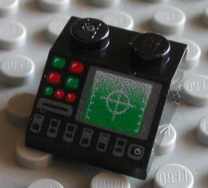 LEGO Dark Gray  SLope 45 2x4 with Radio or Radar Console Pattern 4794 6736 