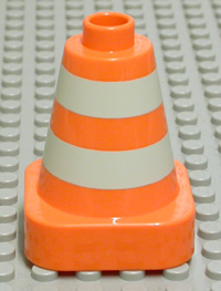 orange traffic cone Duplo accessory combined shipping 