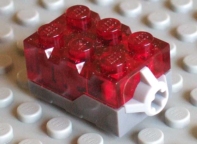 LEGO Light Brick with Transparent Top and Orange LED Light (38625 / 62930)