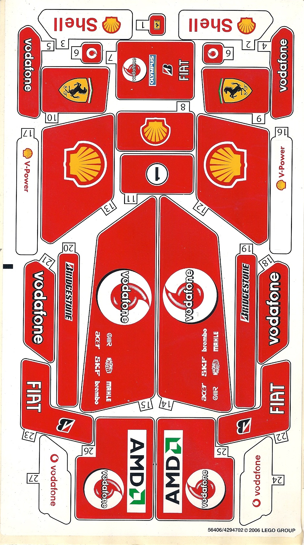 Ferrari Sticker Set