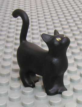 Details about   LEGO black cat standing rare new animal city 