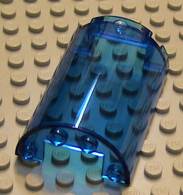 2 x LEGO® 85941 Paneele Zylinder 2x4x5 dunkelblau transparent gebraucht. 