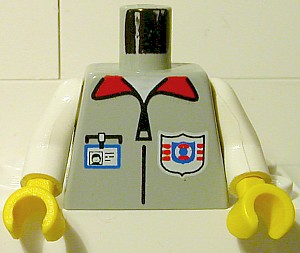 LEGO Arctic Torso Body Part with Blue Minifigure Arms and A1 Pattern
