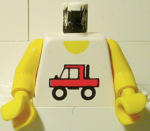 Lego Tan Torso Safari Shirt with Pockets Belt Key Ring and 'ZOO' Pattern 