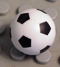 x 4 Minifig Accessory Soccer Ball with Black Soccer Missing Lego Brick x45px1