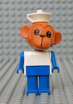 Lego x595c05 Fabuland Personnage Figure Singe Monkey 5 du 3713 & 3631