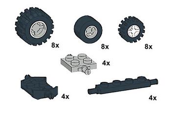 LEGO 93595 50951 30028 74967 4488 6157 NEW Tyres Wheels Axles Vehicle Set 